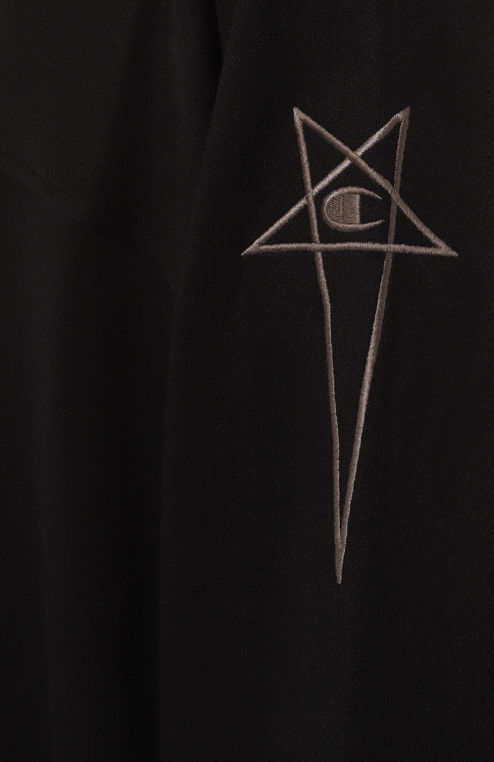 Хлопковая толстовка rick owens x champion jumbo windbreaker RICK OWENS, арт. CM01D0467/CHFE, фото 5
