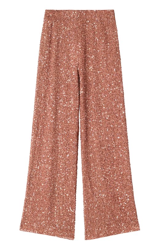 

Брюки из вискозы с отделкой пайетками Jenny Packham, Розовый