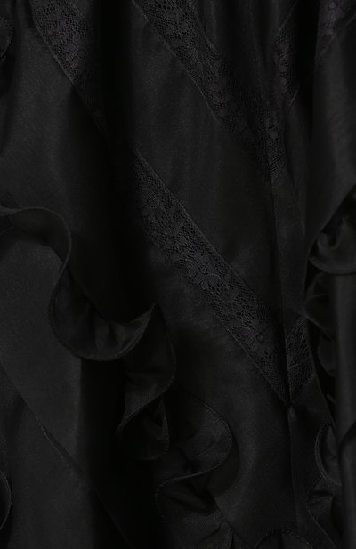 Шелковое платье-макси с оборками и воротником-стойкой VALENTINO, арт. QB2VD7Q11C8, фото 5