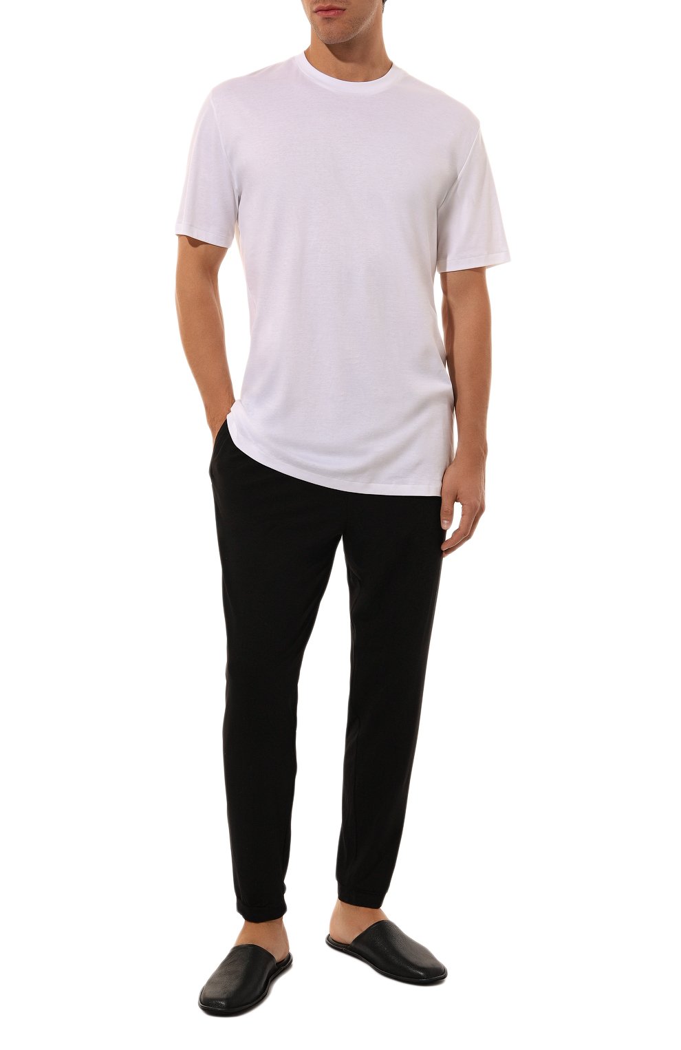 Кожаные домашние туфли HOMERS AT HOME черного цвета по цене 19950 руб., арт. 12045/BUFALIN0, фото 2 Кожаные домашние туфли HOMERS AT HOME, арт. 12045/BUFALIN0, фото 2