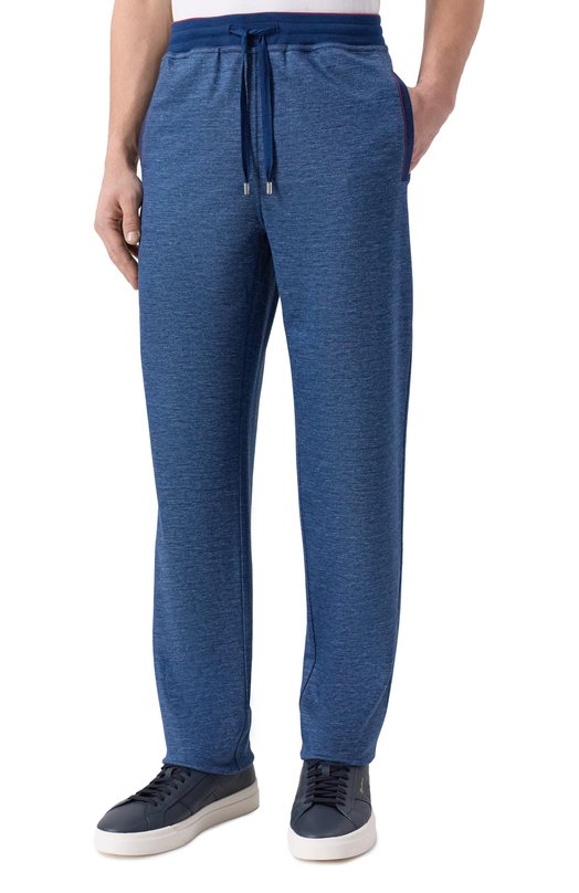 Брюки из шелка и льна Stefano Ricci K919052P3D/T26103_001 Синий  K919052P3D/T26103_001 Фото 3