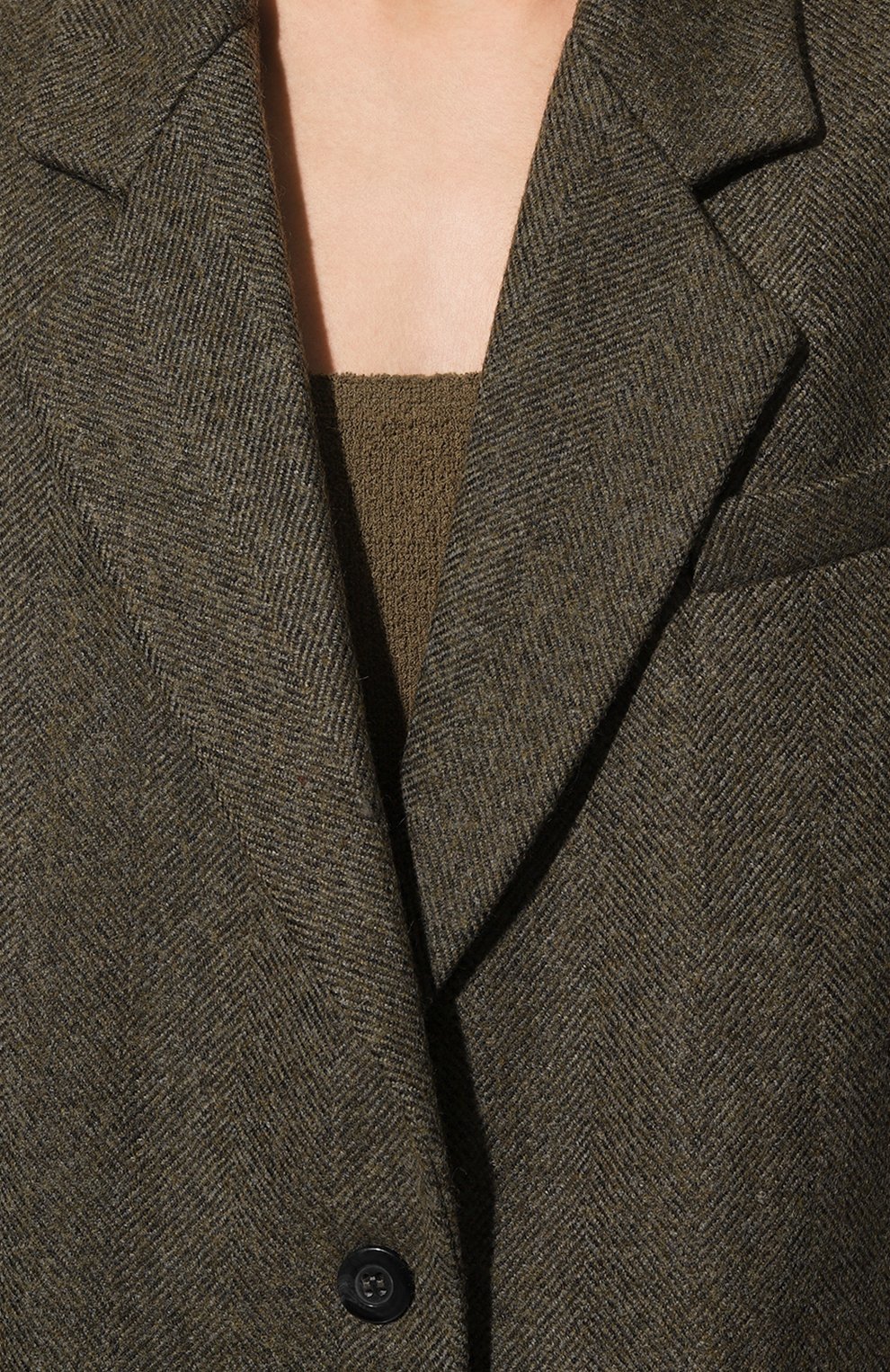 Шерстяное пальто LOOM BY RODINA темно-зеленого цвета по цене 58000 руб., арт. LBR-2223COEL, фото 5 Шерстяное пальто LOOM BY RODINA, арт. LBR-2223COEL, фото 5