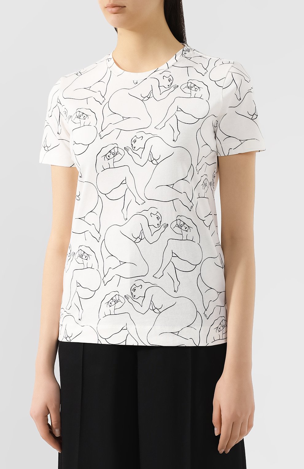 Хлопковая футболка BY MALENE BIRGER, арт. Q66653001/TSH5013S91, фото 3