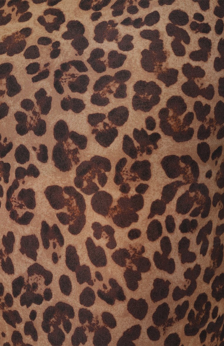 Женское боди VALENTINO леопардового цвета, арт. 3B3MR00U81D | Фото 5 (Рукава: Длинные; Материал внешний: Синтетический материал; Стили: Гламурный; Женское Кросс-КТ: Боди-одежда)