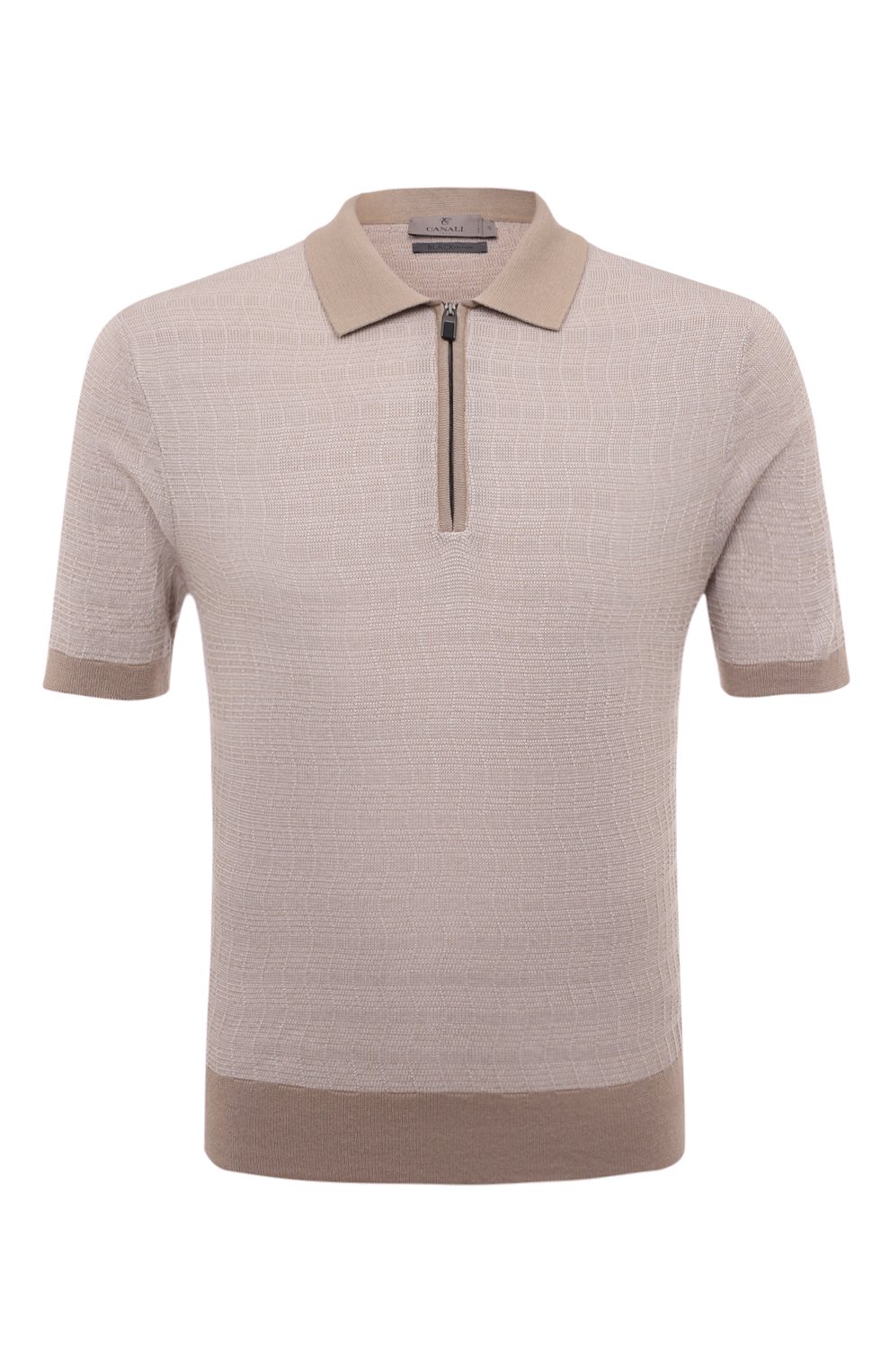 Хлопковое поло CANALI бежевого цвета по цене 49150 руб., арт. C0454/MY01896, фото 1 Хлопковое поло CANALI, арт. C0454/MY01896, фото 1