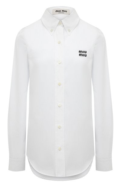 Хлопковая рубашка MIU MIU, арт. MK1657-10RG-F0009, фото 1