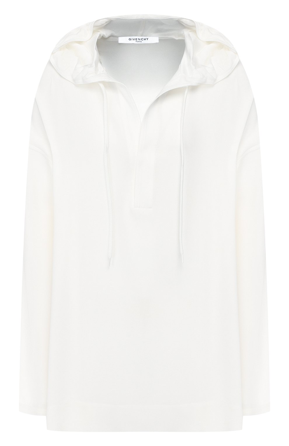 Блузка с капюшоном GIVENCHY белого цвета по цене 115500 руб., арт. BW60E410F4, фото 1 Блузка с капюшоном GIVENCHY, арт. BW60E410F4, фото 1