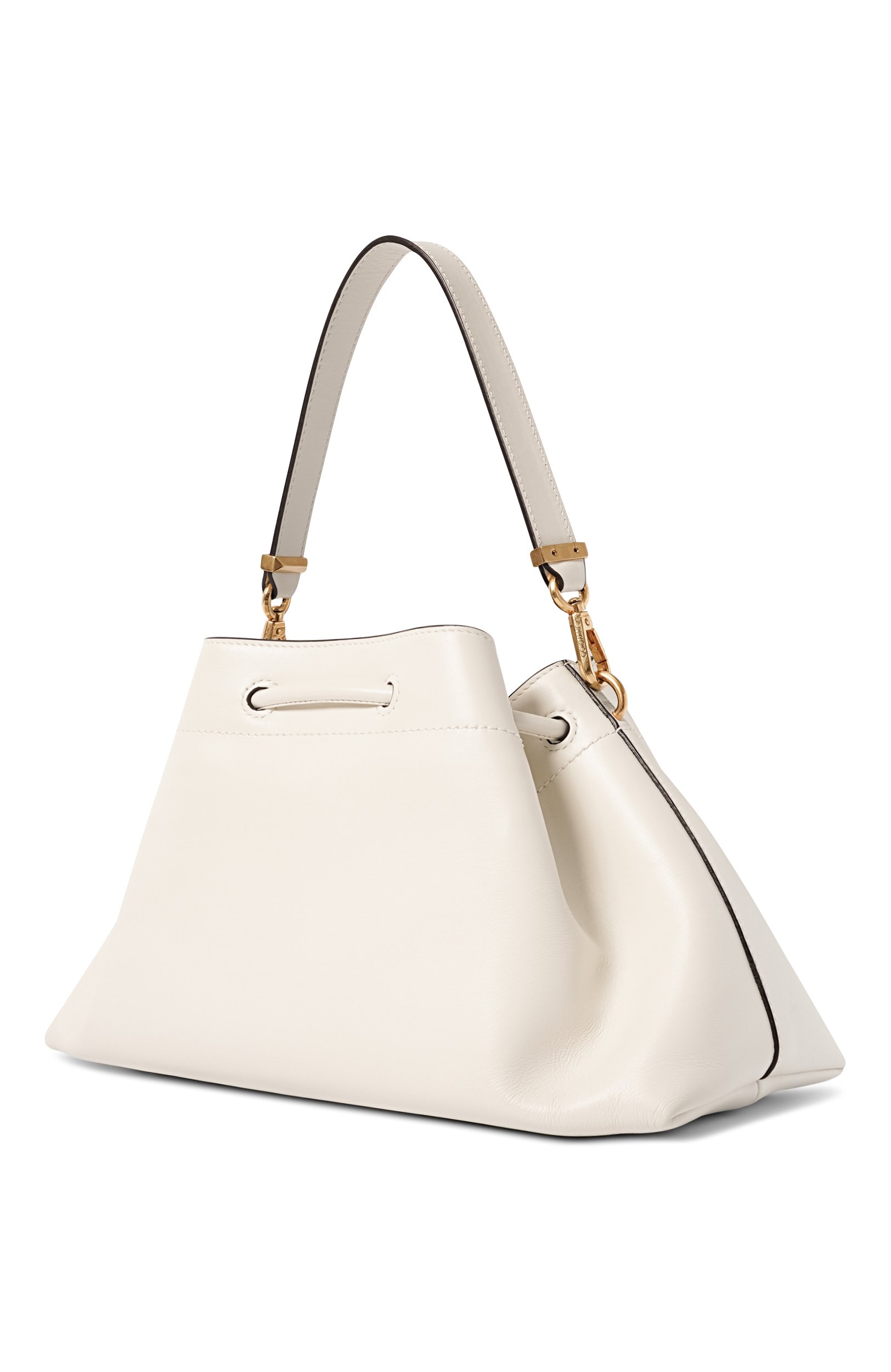 Сумка cinch medium JIMMY CHOO кремового цвета по цене 246500 руб., арт. B0N B0N BCKT E/W/HUT, фото 4 Сумка cinch medium JIMMY CHOO, арт. B0N B0N BCKT E/W/HUT, фото 4