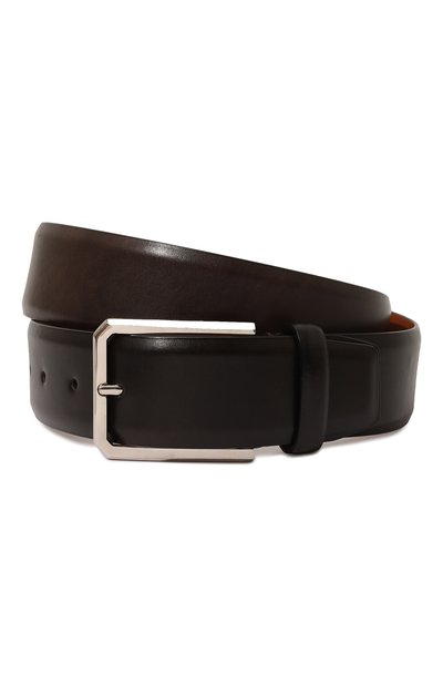 Мужской кожаный ремень SANTONI, арт. CM40VS003C07E0BRN01