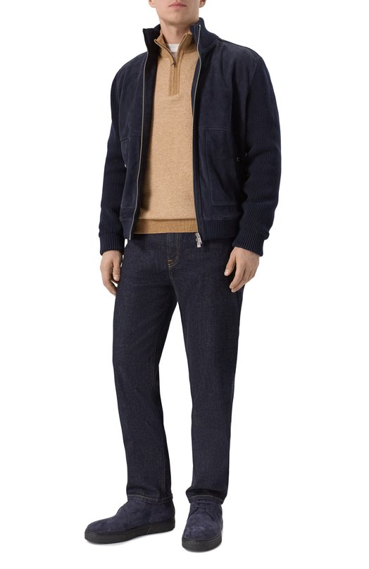 Джемпер из шерсти и хлопка BOSS 50549976 Бежевый  50549976 Фото 2