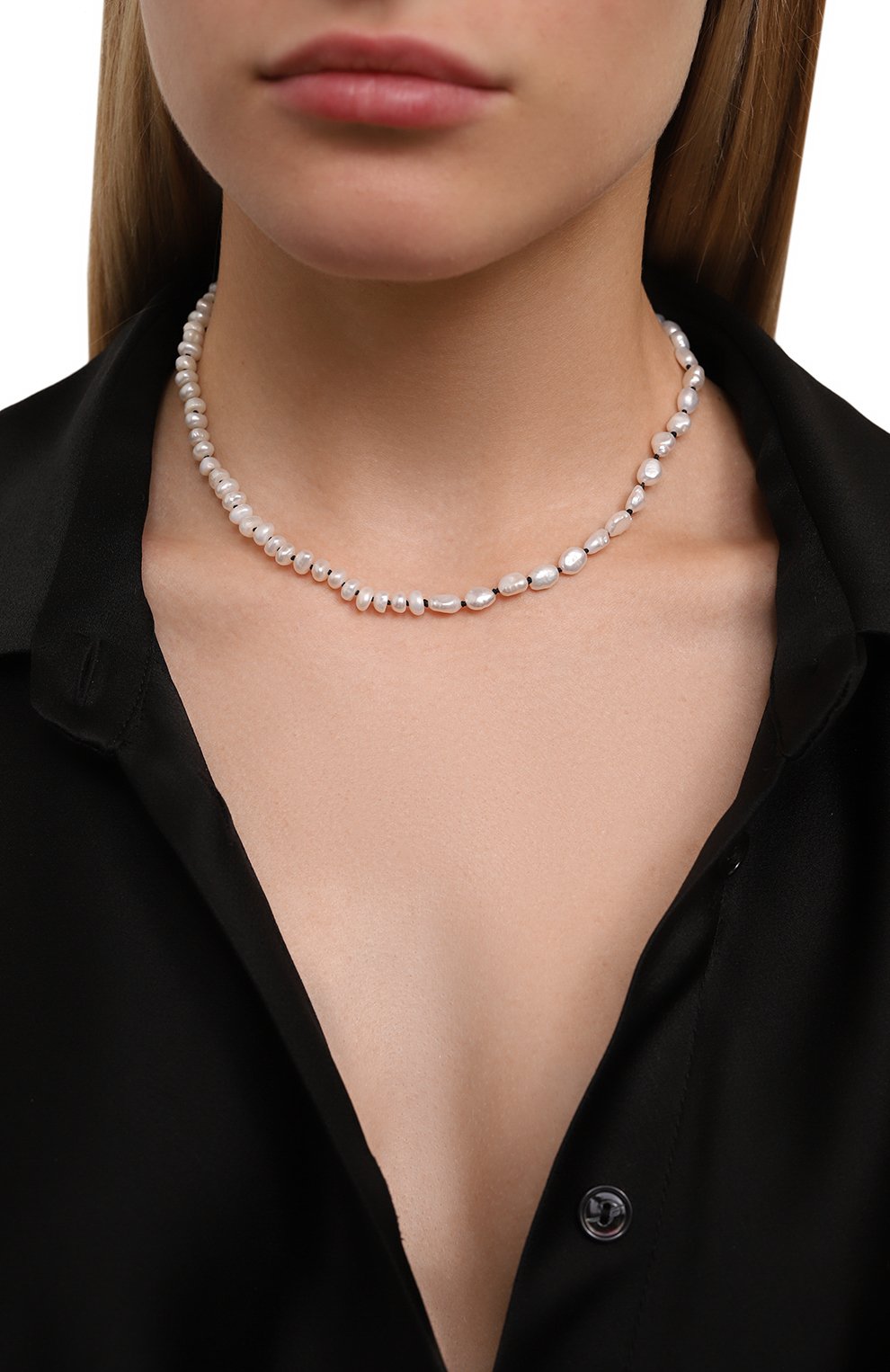 Колье COPINE JEWELRY кремового цвета по цене 15840 руб., арт. MIRABLACK, фото 2 Колье COPINE JEWELRY, арт. MIRABLACK, фото 2