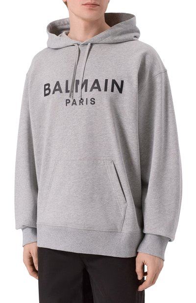Хлопковое худи BALMAIN, арт. GH1JR007/BD46, фото 3