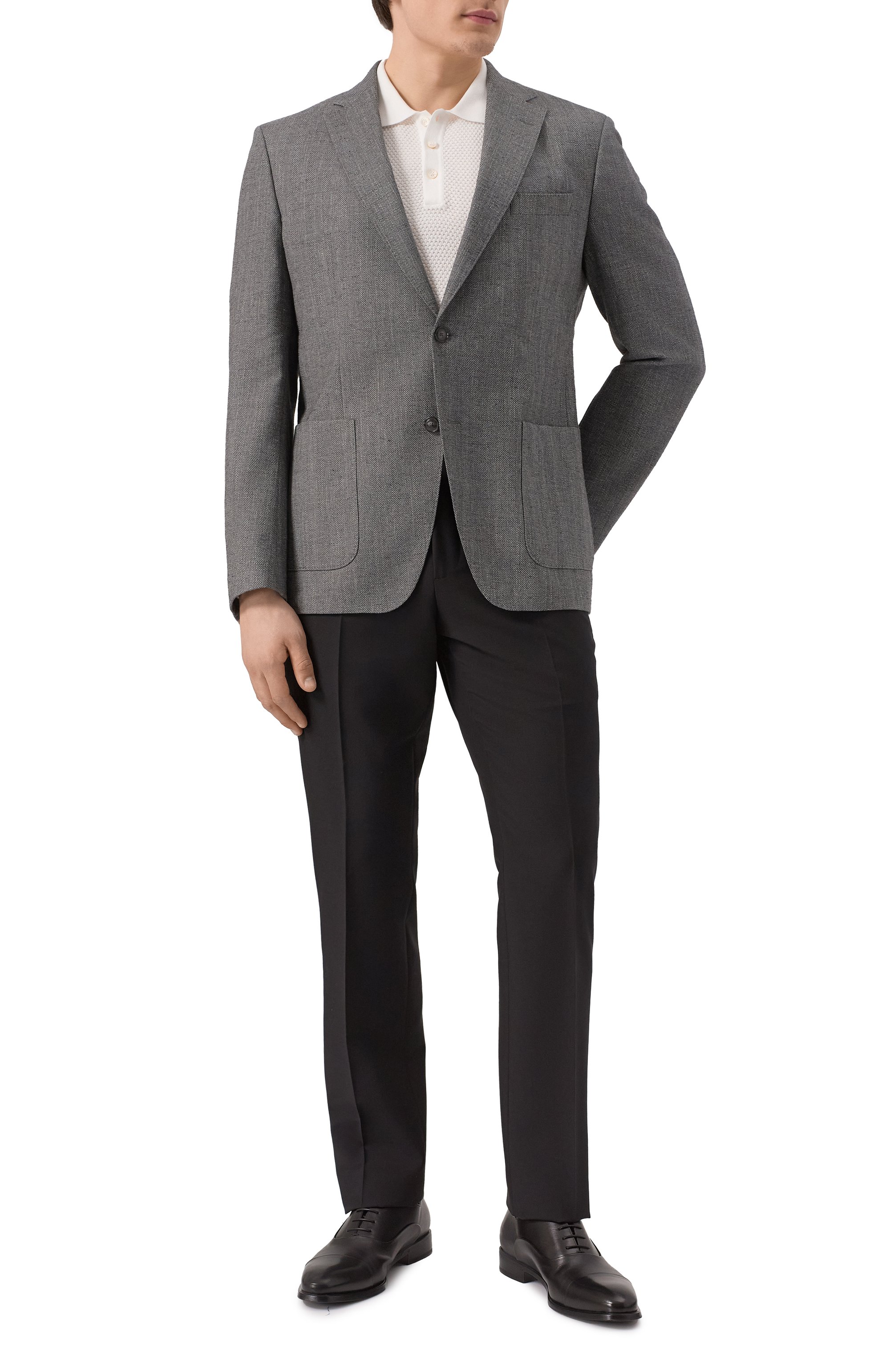 Пиджак из шерсти и хлопка BOSS, арт. 50535047, фото 3