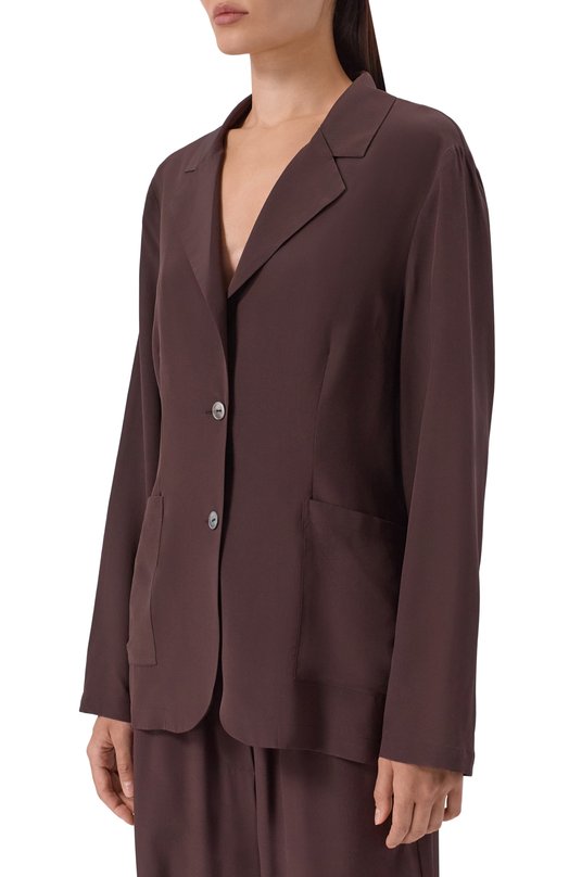 Шелковый жакет P.A.R.O.S.H. D420559/SWEET26 Коричневый  D420559/SWEET26 Фото 3