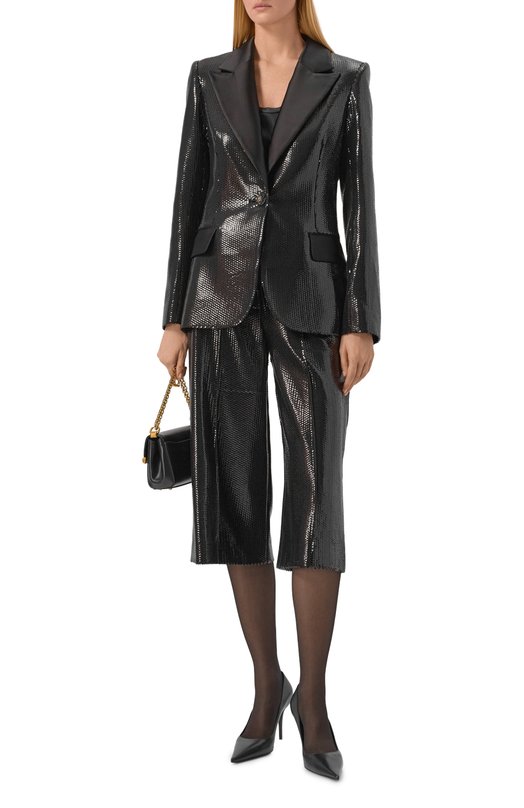 Жакет с отделкой пайетками Elie Saab J0193NF25/PSA01 Чёрный  J0193NF25/PSA01 Фото 2