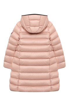 Детская пуховое пальто moka MONCLER ENFANT розового цвета, арт. G2-954-1C501-10-68950/4-6A | Фото 2 (Девочки Кросс-КТ: Пуховик-верхняя одежда; Рукава: Длинные; Материал внешний: Синтетический материал; Материал сплава: Проставлено; Материал подклада: Синтетический материал; Драгоценные камни: Проставлено; Материал утеплителя: Пух и перо; Ростовка одежда: 4 года | 104 см, 5 лет | 110 см, 6 лет | 116 см)