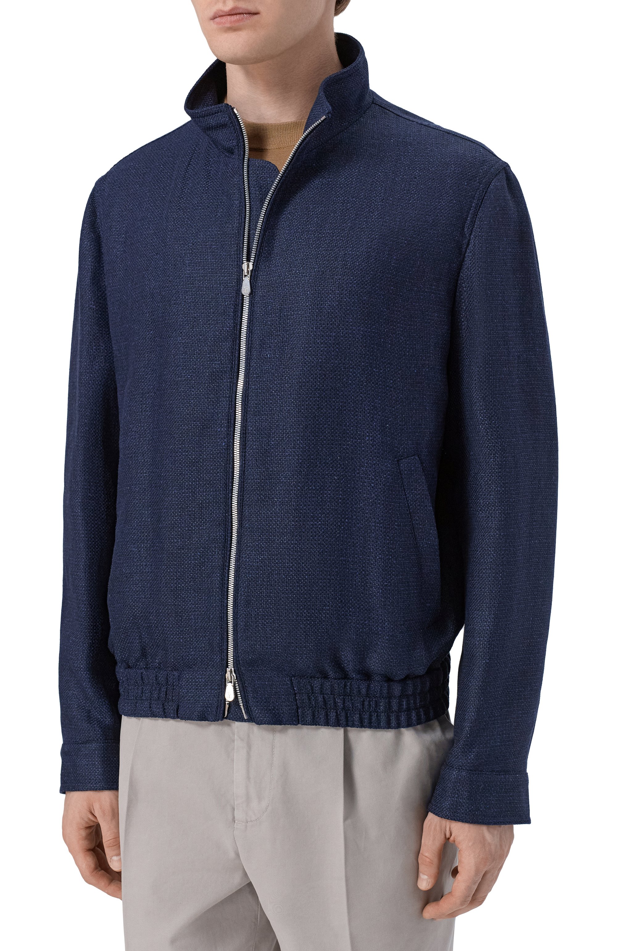 Бомбер из шелка и льна BRUNELLO CUCINELLI, арт. MZ4036580, фото 3