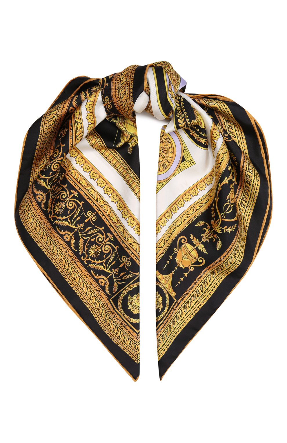 Шелковый платок VERSACE разноцветного цвета по цене 52950 руб., арт. 1001600/1A02967, фото 1 Шелковый платок VERSACE, арт. 1001600/1A02967, фото 1