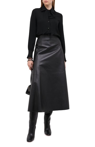 Блузка CELINE черного цвета по цене 170500 руб., арт. 2B395865C, фото 2 Блузка CELINE, арт. 2B395865C, фото 2