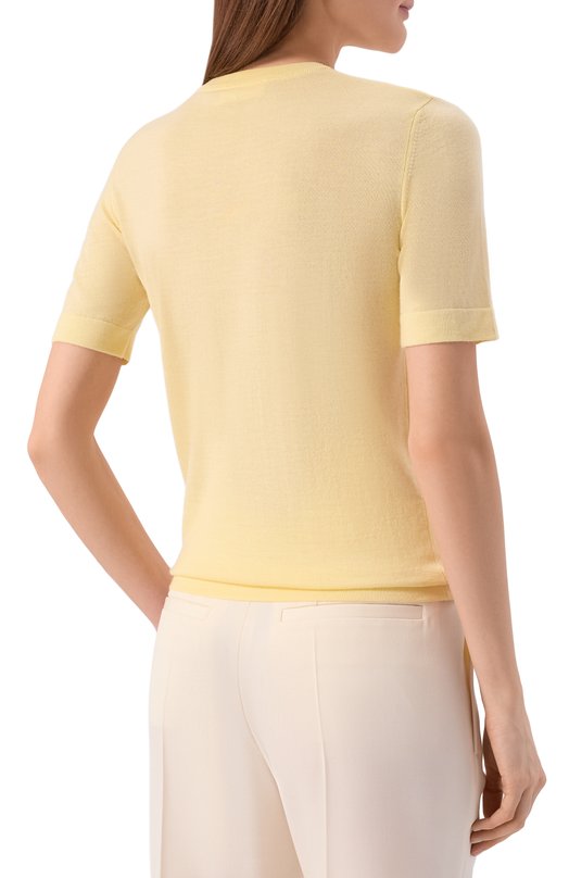 Пуловер из кашемира и шелка MVST M26.CSW.K418/JAIPUR Жёлтый  M26.CSW.K418/JAIPUR Фото 4