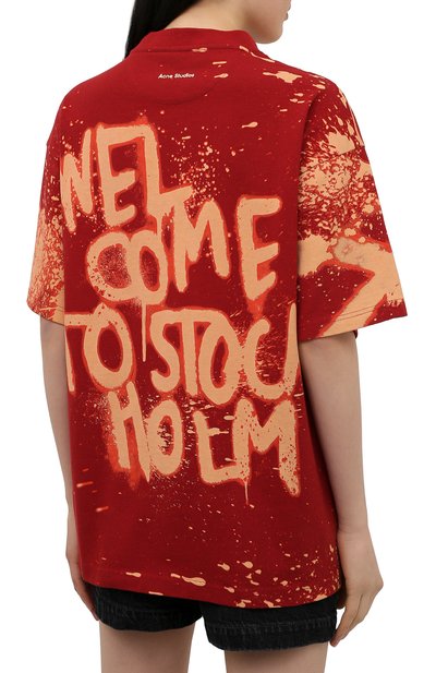 Хлопковая футболка ACNE STUDIOS, арт. AL0207, фото 4