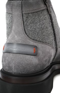 Мужские комбинированные ботинки milano SANTONI серого цвета, арт. MGMG17927JK4AAPU | Фото 7 (Подошва: Массивная; Материал утеплителя: Натуральный мех; Каблук высота: Высокий; Мужское Кросс-КТ: Ботинки-обувь, зимние ботинки; Материал внешний: Натуральная кожа, Текстиль; Автоматизация состава: Проставлено; Автоматизация ТО: Проставлено)
