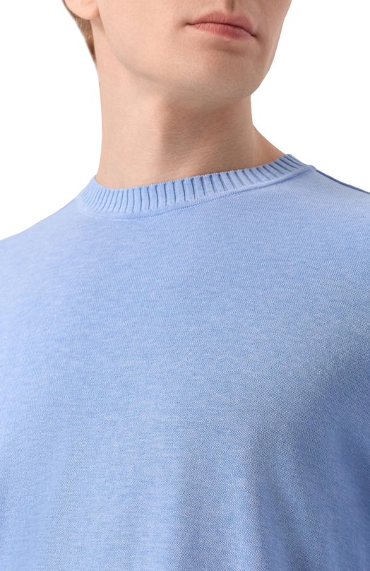 Хлопковый джемпер Paul&Shark 26411533_001 Голубой  26411533_001 Фото 5