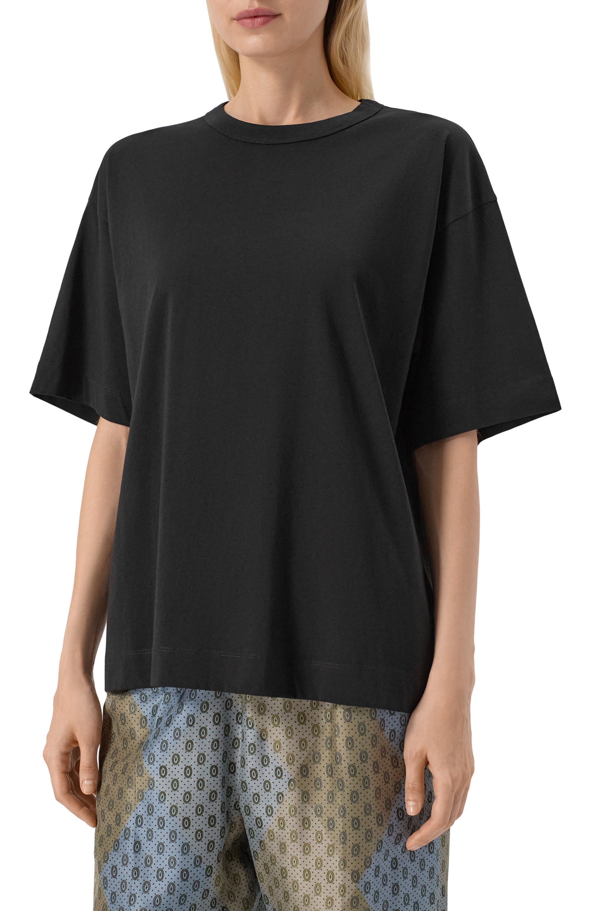 Хлопковая футболка DRIES VAN NOTEN черного цвета по цене 32800 руб., арт. 011101-2600-900, фото 3 Хлопковая футболка DRIES VAN NOTEN, арт. 011101-2600-900, фото 3