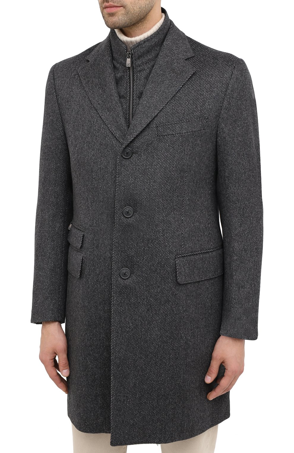 Шерстяное пальто CORNELIANI, арт. 861581-0812103/00, фото 4