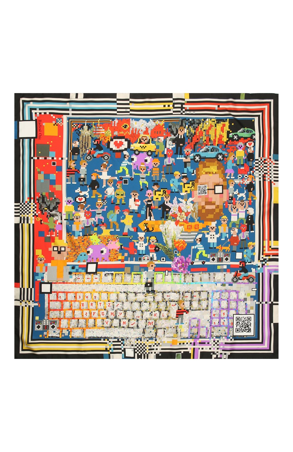 Шелковый платок pixel RADICAL CHIC разноцветного цвета по цене 13520 руб., арт. 570072.07.02, фото 3 Шелковый платок pixel RADICAL CHIC, арт. 570072.07.02, фото 3