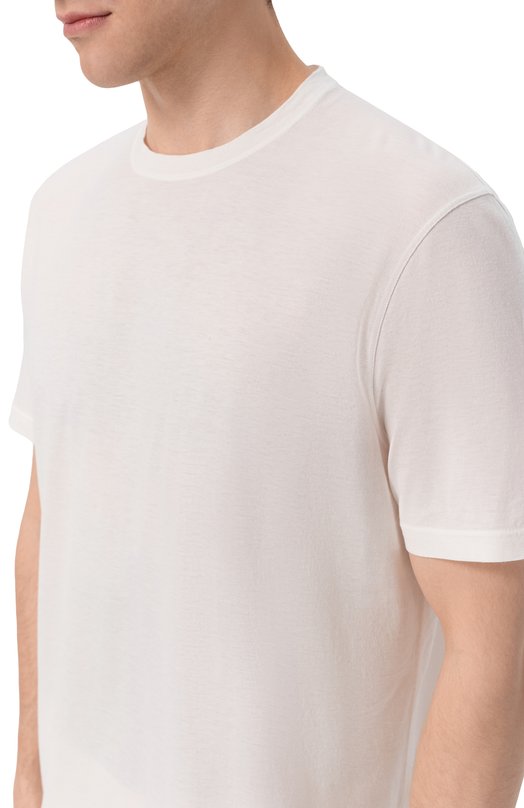 Футболка из хлопка и кашемира Kiton UMK0872 Белый  UMK0872 Фото 5