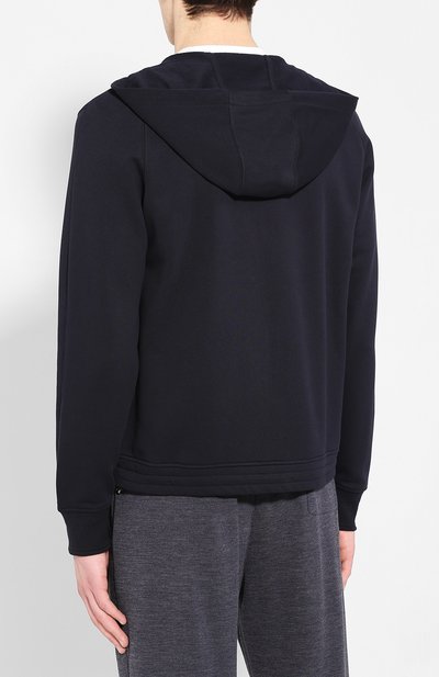 Хлопковая толстовка ZEGNA темно-синего цвета по цене 69950 руб., арт. UU550/815R, фото 4 Хлопковая толстовка ZEGNA, арт. UU550/815R, фото 4
