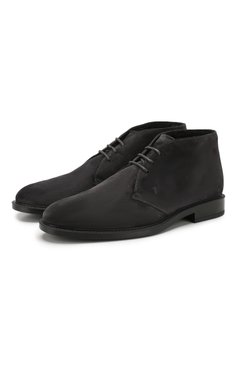 Мужские замшевые ботинки TOD’S темно-серого цвета, арт. XXM45A00D82RE0 | Фото 1 (Подошва: Плоская; Мужское Кросс-КТ: Дезерты-обувь, зимние ботинки; Статус проверки: Проверена категория; Материал внешний: Замша, Натуральная кожа; Материал утеплителя: Натуральный мех; Драгоценные камни: Проставлено; Материал сплава: Проставлено)