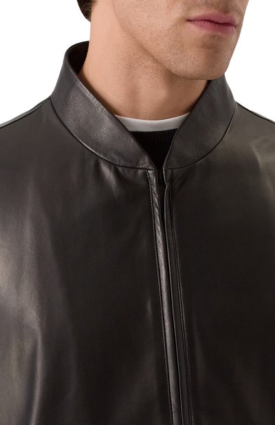 Кожаный бомбер GIORGIO ARMANI, арт. GM001942/AF19014, фото 5