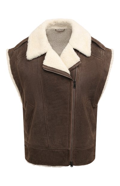 Женский жилет из овчины BRUNELLO CUCINELLI, арт. MPMGL7940P
