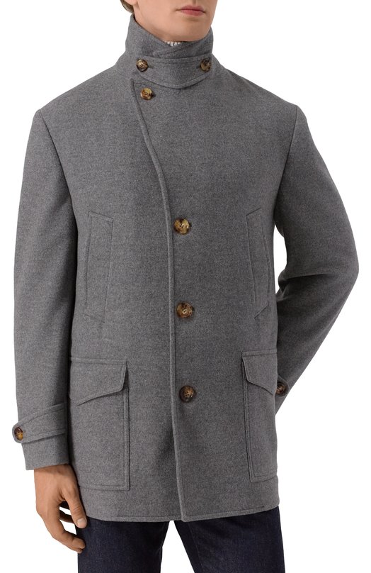 Кашемировое пальто Brunello Cucinelli MT4017043 Серый  MT4017043 Фото 6