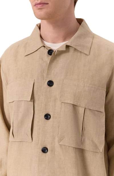 Льняная рубашка KITON, арт. UMC013H0921107, фото 5