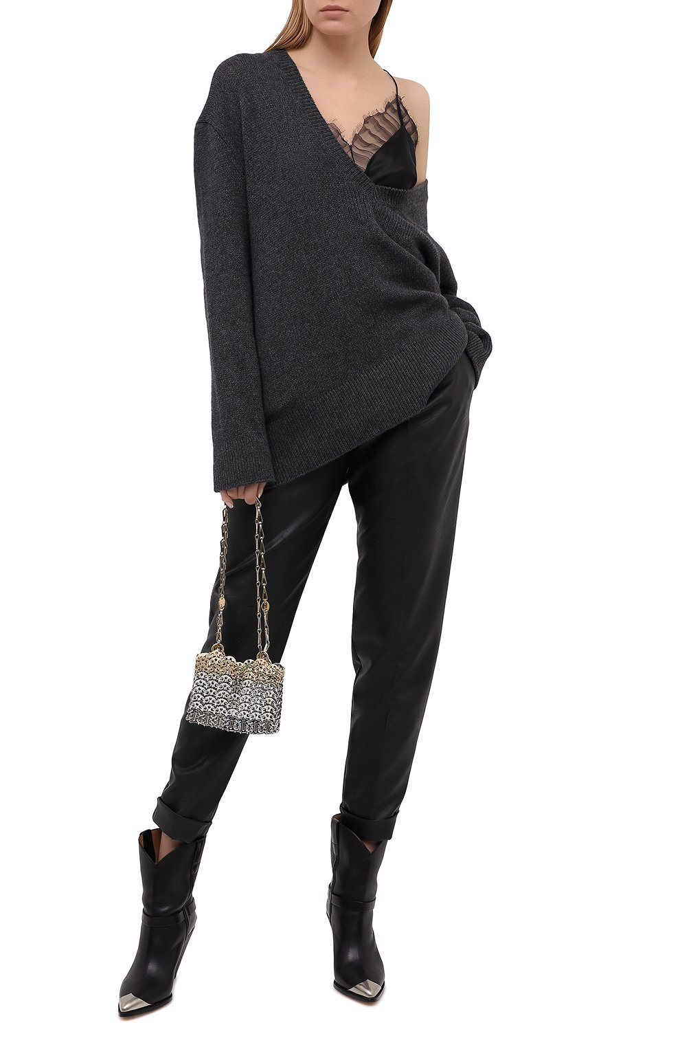 Брюки из вискозы PHILOSOPHY DI LORENZO SERAFINI черного цвета по цене 45500 руб., арт. V0303/740, фото 2 Брюки из вискозы PHILOSOPHY DI LORENZO SERAFINI, арт. V0303/740, фото 2