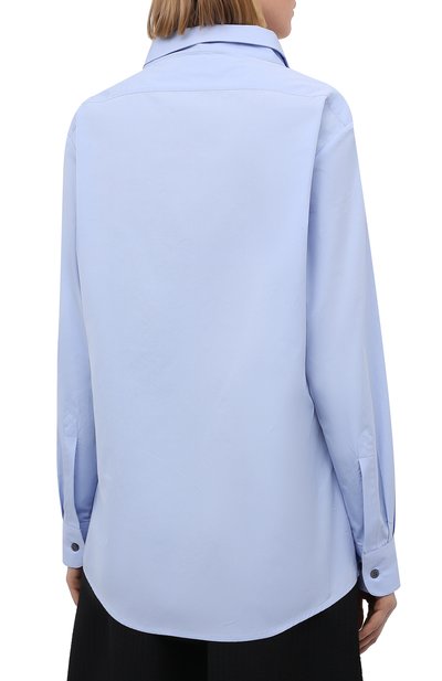 Хлопковая рубашка DRIES VAN NOTEN светло-голубого цвета по цене 39950 руб., арт. 211-10719-2228, фото 4 Хлопковая рубашка DRIES VAN NOTEN, арт. 211-10719-2228, фото 4