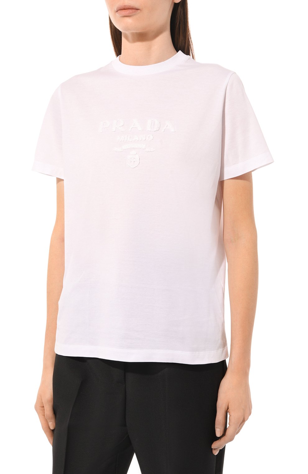 Хлопковая футболка PRADA, арт. 35838R-10IN-F0009-162, фото 3