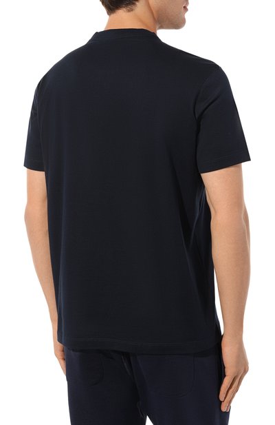 Хлопковая футболка PAUL&SHARK темно-синего цвета по цене 15600 руб., арт. 12311618, фото 4 Хлопковая футболка PAUL&SHARK, арт. 12311618, фото 4