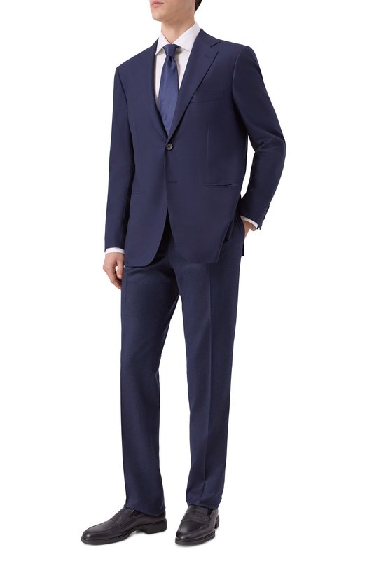 Шерстяной пиджак Kiton UG81K0982823 Синий  UG81K0982823 Фото 3