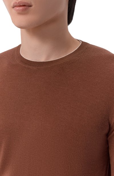 Джемпер из кашемира и шелка FEDELI, арт. MU0L5718B/CASMERE SETA BIC, фото 5