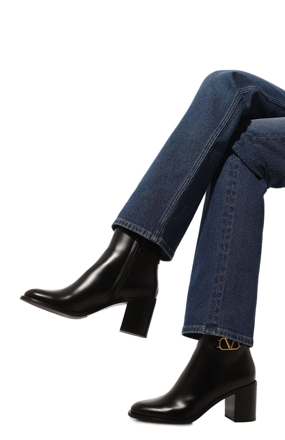 Кожаные ботильоны vlogo signature VALENTINO, арт. 5W2S0CK1/DSH, фото 3