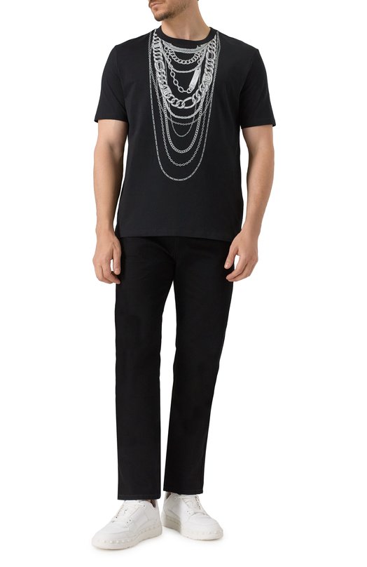 Хлопковая футболка Balmain FH1EG000/GF06 Чёрный  FH1EG000/GF06 Фото 2