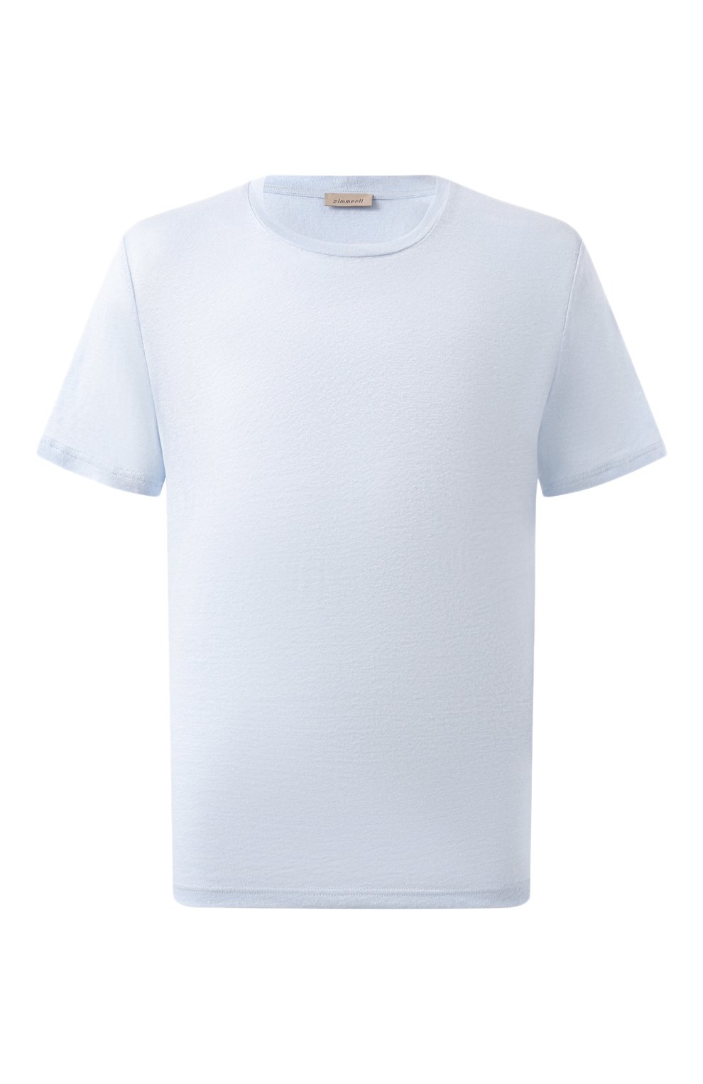 Льняная футболка ZIMMERLI светло-голубого цвета по цене 14950 руб., арт. 4310-S1369, фото 1 Льняная футболка ZIMMERLI, арт. 4310-S1369, фото 1