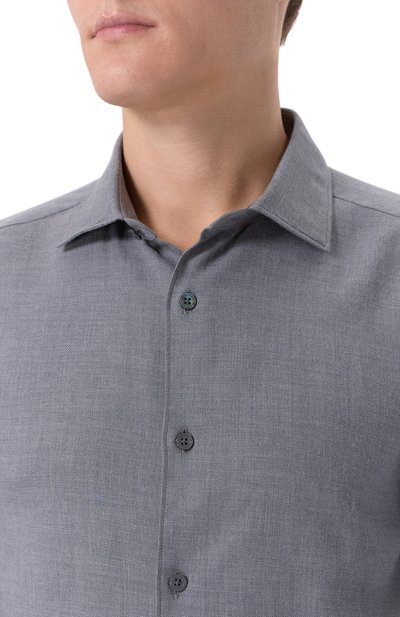 Рубашка из хлопка и кашемира ZEGNA, арт. SRF5/RE8X44A6, фото 5