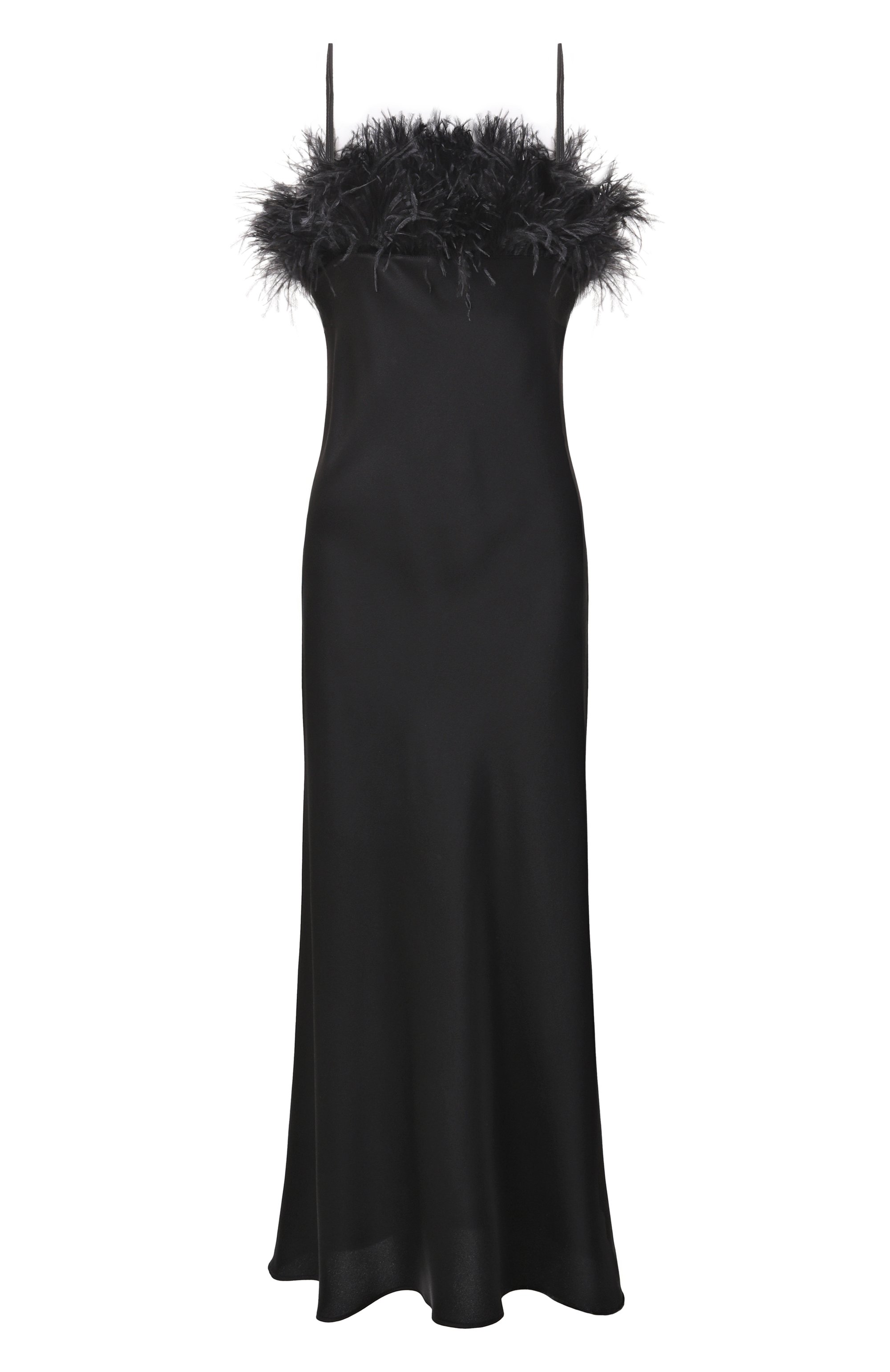 Атласное платье с отделкой перьями ANTONELLI FIRENZE, арт. L6735N/794, фото 1