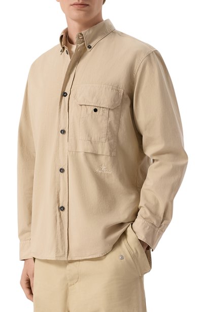 Хлопковая рубашка STONE ISLAND, арт. L1S151100028/S0318, фото 3