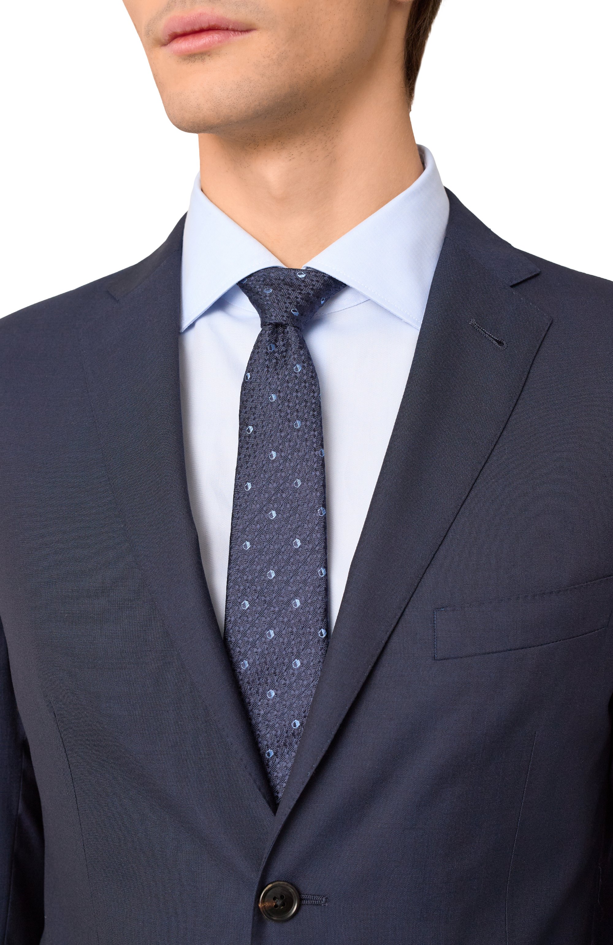 Галстук из шелка и льна CANALI, арт. 18/HJ04278, фото 2